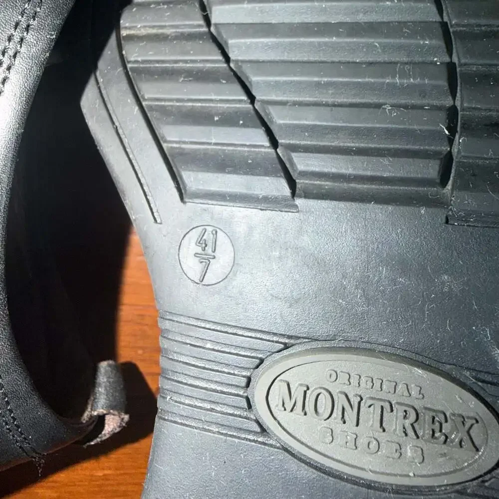 Montrex Shoes Vintage Black Leather Single Monk Strap Dress Shoes Size 41 / 7